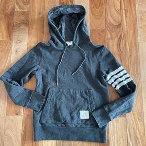 Thom Browne Dark Gray Signature Hoodie Sz XS 1